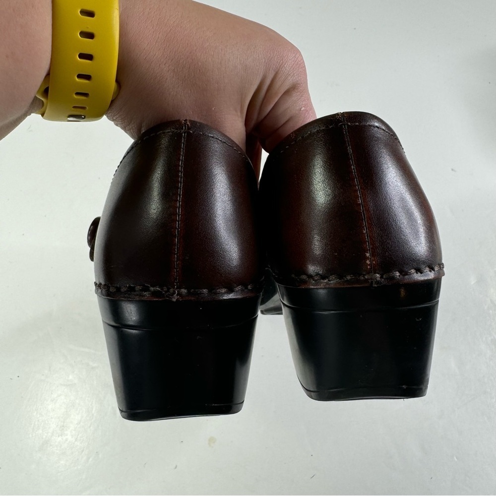 Dansko Solstice Brown Leather Clogs Size 37 - Picture 4 of 8